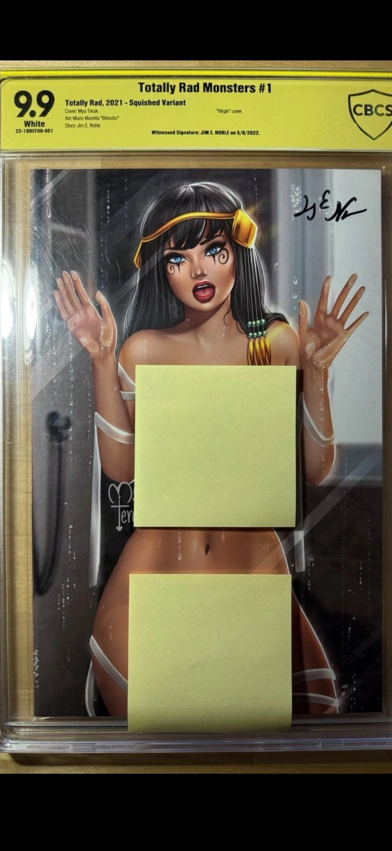 Totally Rad Monsters #1 Squished Variant Signed Jim Noble CBCS 9.9 18+