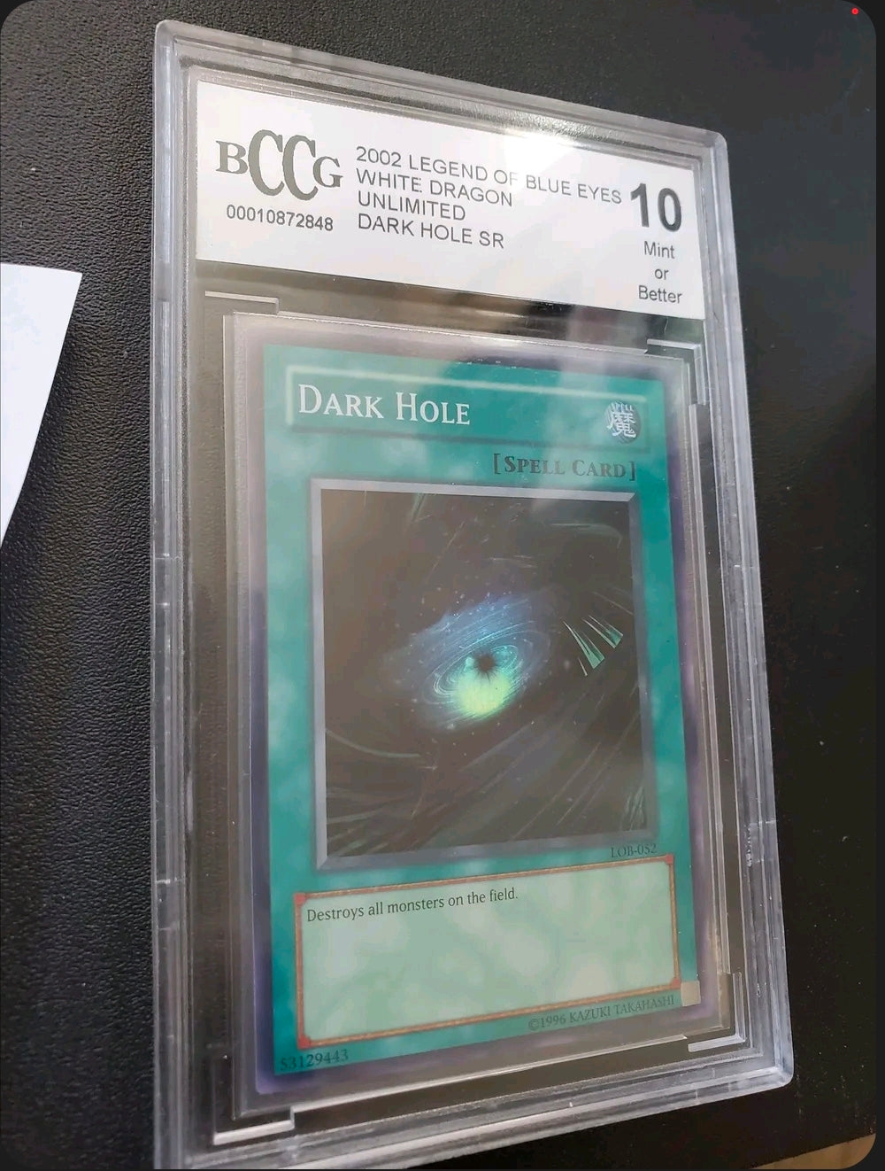 Yugioh - Dark Hole FOIL 10 Graded BCCG