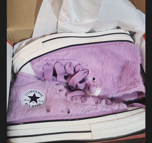 Converse Chuck Taylor Pink Faux Fur 7.5