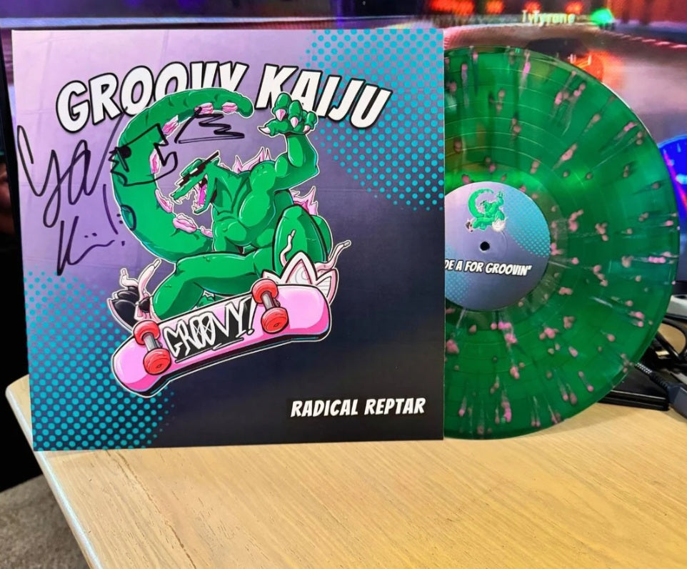 Groovy Kaiju Radical Reptar signed Vinyl