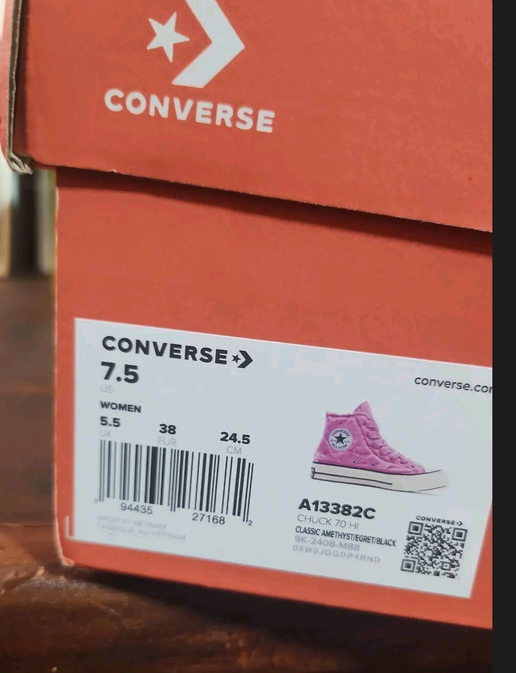 Converse Chuck Taylor Pink Faux Fur 7.5