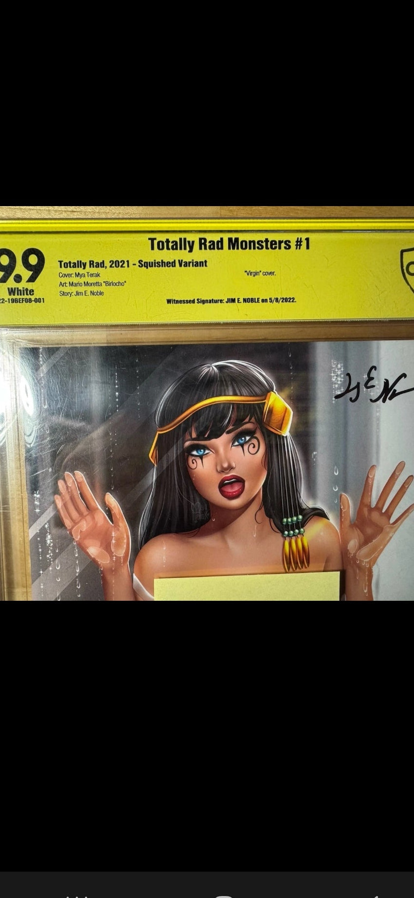 Totally Rad Monsters #1 Squished Variant Signed Jim Noble CBCS 9.9 18+